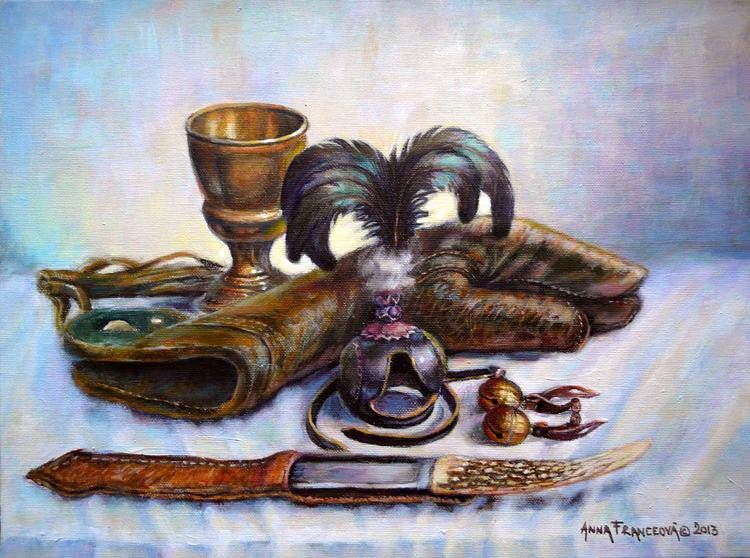 Falconry still life